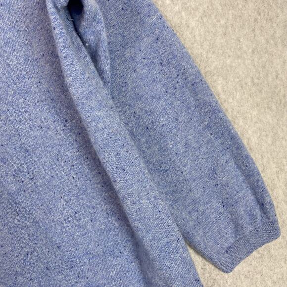 Lands' End Sweater Womens 2X (20W-22W) Blue Speckled 100% Cashmere Crewneck - Picture 5 of 10